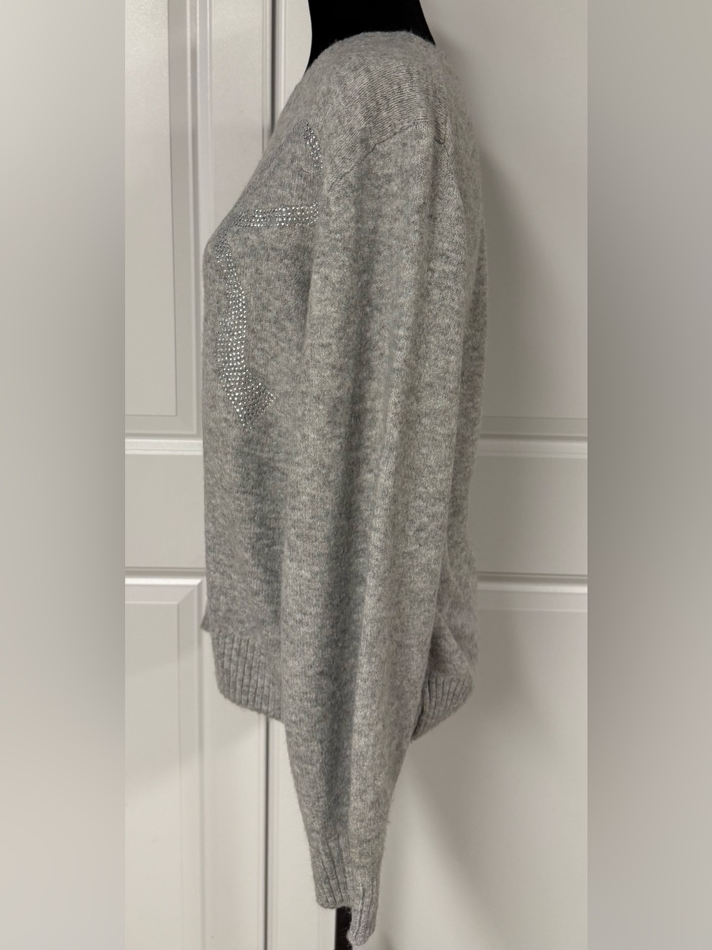 LC Lauren Conrad Rhinestone Bow Raglan Sweater - Picture 3 of 9